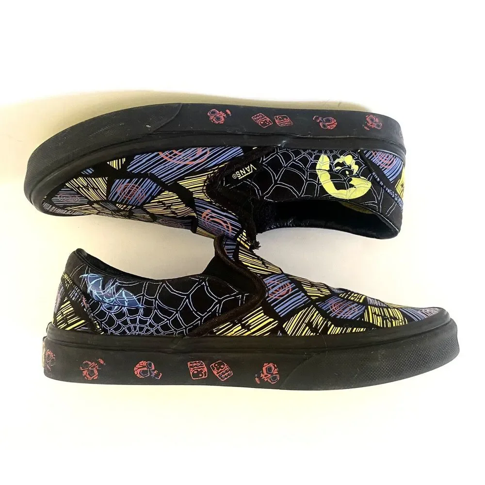 VANS X Disney Slip On Classic Nightmare Christmas Oogie Boogie Shoes 4.0 5.5 Glo - Picture 3 of 10
